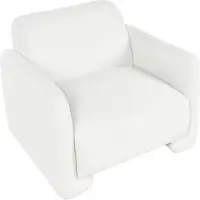 Beliani SALAND - Fauteuil - Wit - Polyester