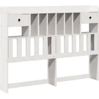 vidaXL Hoofdbord met opbergruimte 160 cm massief grenenhout wit