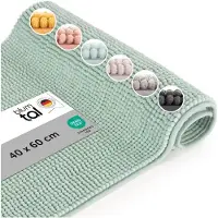 Blumtal Badmat - Anti-slip Badmat - Chenille Zachte Badmat - 40 x 60 cm - Lichtblauw