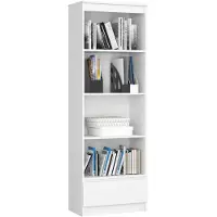 Akord Kantoorkast R60 met 4 Planken en 1 Lade / Furniture Factory / Wit / 60 x 180 x 35 cm
