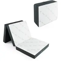 Costway Vouwmatras, gastenmatras, 3-delige vouwmatras met afneembare overtrek, 193 x 80 x 10 cm, opvouwbare matras voor camper, logeerbed