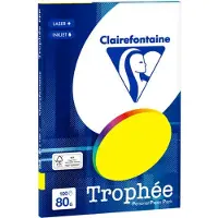 Clairefontaine Gekleurd papier Fluor geel A4 80 grams (100 vel)
