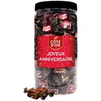 Côte d'Or Chokotoff chocolade met opschrift "Joyeux Anniversaire!" - chocolade verjaardagscadeau - pure chocolade met toffee - 800g