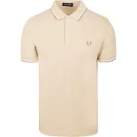 Fred perry polo beige katoen normale fit effen