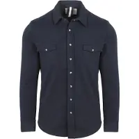 Profuomo western overshirt donkerblauw