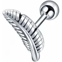 Charme Bijoux Helix-Zilverkleurig -veertje- oorbel -