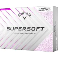 Callaway Supersoft Splatter 360 roze golfbal wit