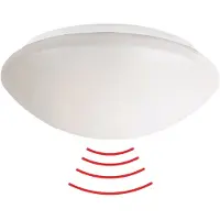 B.E.G. Luxomat Plafond/wandarmatuur Ø275mm Met Sensor | 1X E27 Max 60W | IP40 | HF LED armaturen