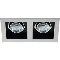 Eglo Inbouwspot | 'BISCARI' LED 2x6,4W 3000K Aluminium | IP20 Ømm