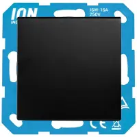 ION Industries Wandcontactdoos | RA met Klapdeksel IP44 E1 Mat Zwart