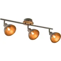 Home Sweet Home Landelijke LED Opbouwspot Denver - Naturel - 58/10.5/24cm - Dimbaar - plafonniere gemaakt van hout en metaal - inclusief LED lichtbron - E14 fitting - 4W - 400lm - 2700K - warm wit licht
