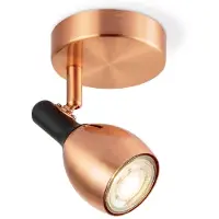 Home Sweet Home LED opbouwspot Novi Ø 9,5 cm - koper/zwart