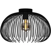 Eglo Zwarte plafondlamp Alhabia Ø 38,5cm - 1x E27