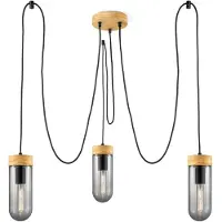 Home Sweet Home hanglamp Capri 3L - hout/glas