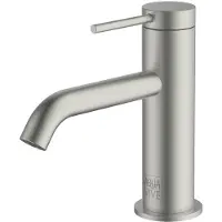 AquaVive Wastafelmengkraan Toce - Keramisch - Rvs Geborsteld - 15,3cm