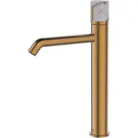 EsseBagno Wastafelmengkraan Manopola - Hoge Uitloop - Keramisch - Koper Geborsteld - 7,0cm
