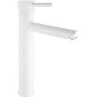 EsseBagno Wastafelmengkraan Deco - Hoge Uitloop - Keramisch - Wit Mat - 29,9cm