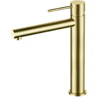 EsseBagno Wastafelmengkraan Luisa - Hoge Uitloop - Goud - 6cm
