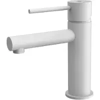 EsseBagno Wastafelmengkraan Luisa - Lage Uitloop - Wit Mat - 7cm