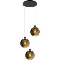 Eglo Cesenatico 3 Hanglamp - E27 - Zwart/Goud