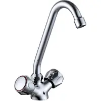 BASELINE Wastafelmengkraan - Hoge Uitloop - Draaibaar - Chroom - 25,0cm