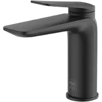 AquaVive Wastafelmengkraan Irminio R - Lage Uitloop - Zwart Mat - 15,3cm