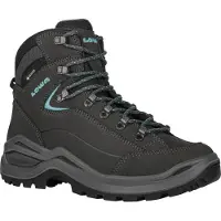 Lowa - Dames wandelschoenen - Renegade Evo GTX Mid Ws W Asphalt/Turquoise voor Dames - Maat 41 - Grijs