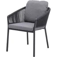 AVH-Collectie Joshua dining tuinstoel rope aluminium antraciet