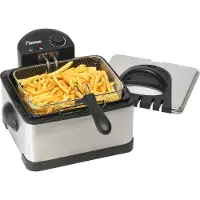 Bestron Frituurpan 4.5 liter - DF402B - Friteuse 2000W - 1 grote, 2 kleine manden, kijkvenster - RVS - 5 jaar garantie