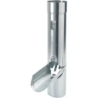 Rheinzink regentonklep met RVS-bladvanger - Ø80mm - 1635001400