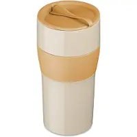 Koziol Herbruikbare Koffiebeker, 0.7 L, Natuur Hout Bruin, Organic Bio-Circular - | Aroma To Go XL