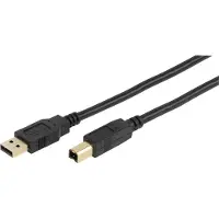 Vivanco High-grade USB 2.0 certified connection cable, 1.8 m, black