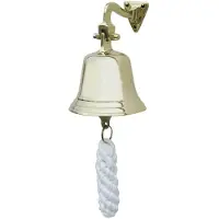 Kuipers Nautic Scheepsbel met Koord Messing 7.5cm