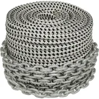 Jero Marine 12mm Ankerlijn 50m Polyester met 6mm x 4,5m Ankerketting