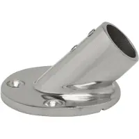 Jero Marine Railingsteun 25mm 45 graden met Ronde Voet Rvs