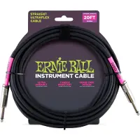 Ernie Ball 6046 20ft Straight-Straight Instrument Cable Black
