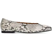 Manfield Leren slangenprint loafers | Maat 39