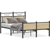 vidaXL Bedframe zonder matras hout sonoma eikenkleurig 120x190 cm