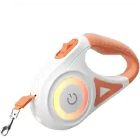 Universeel 5M Oranje Kleur – Automatische Intrekbare Hondenriem met LED Licht – Lichtgevende Modeband Voor Honden – Ideaal Voor Puppy’s & Huisdieren – Flexi Lopen in de Donker
