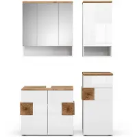 Vicco Eden Badkamermeubelset – 4 delen Wit