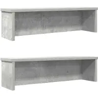 vidaXL Keukenrekken stapelbaar 2 st 60x15x16 cm betongrijs
