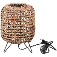 Natural Living Tafellamp Bali - zeegras - rond - 21 x 29 cm - Boho/Ibiza stijl - natuurlijk wonen