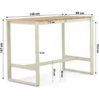 Lifestyle Garden Furniture Lifestyle Faro bartafel 150 x 80 cm