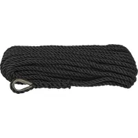 Jero Marine 14mm x 40m Ankerlijn met Oog 3-Strengs Polyester Zwart