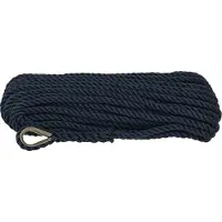 Jero Marine 10mm x 40m Ankerlijn met Oog 3-Strengs Polyester Blauw