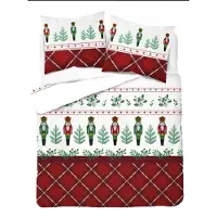 Detexpol Flanellen beddengoedset 220x200, Kerstthema: Notenkraker