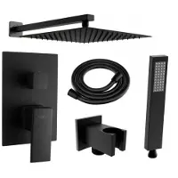Mexen Uno DR02 inbouw douche set, zwart - 71435DR02-70