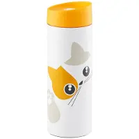 Ambition Kitty Thermosbeker 350ml - Oranje & Wit