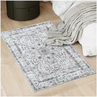 TecTake Vintage design tapijt - Dalia - Laagpolig vloerkleed voor woonkamer, kinderkamer, slaapkamer of hal - Wasbaar - Div. afmetingen - 80x150cm - grijs