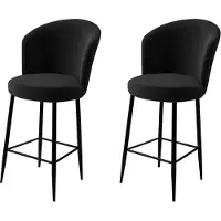 Skye Decor , model Alte - Zwart, set van 2 barkrukken, 100% metaal, zwart, 46 x 40 x 102 cm